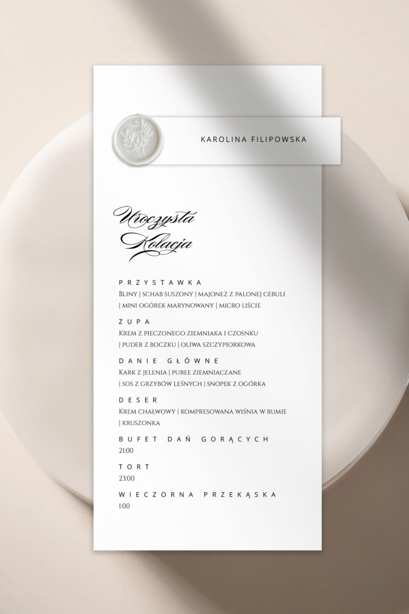 Menu FABIOLA