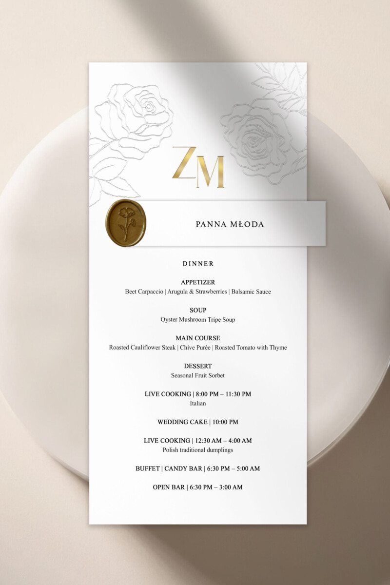 Menu PORTLAND