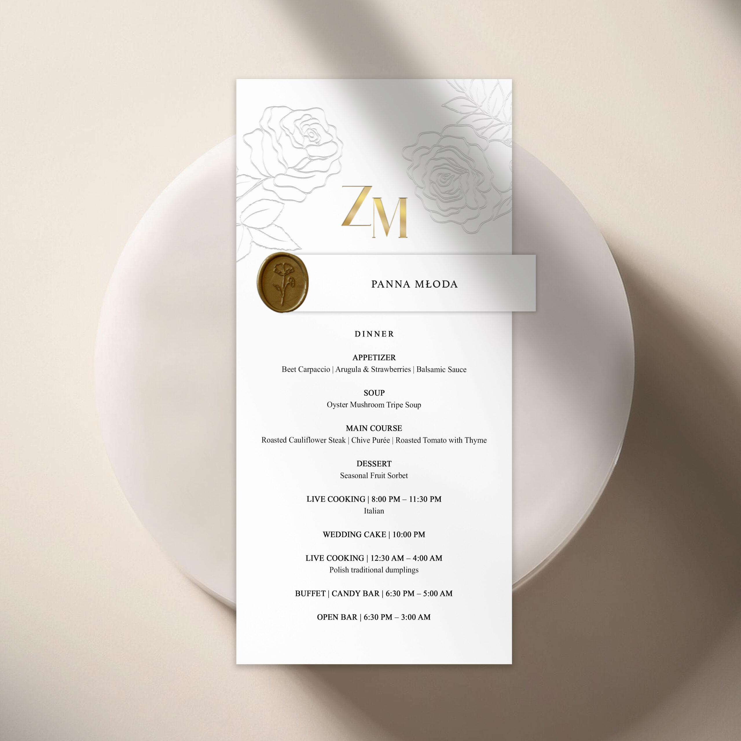 Menu PORTLAND