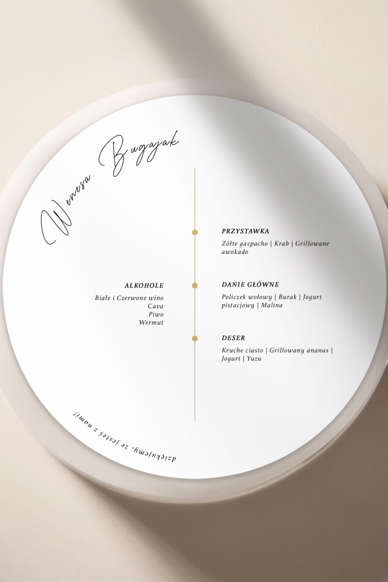 Menu OKRĄGŁE II