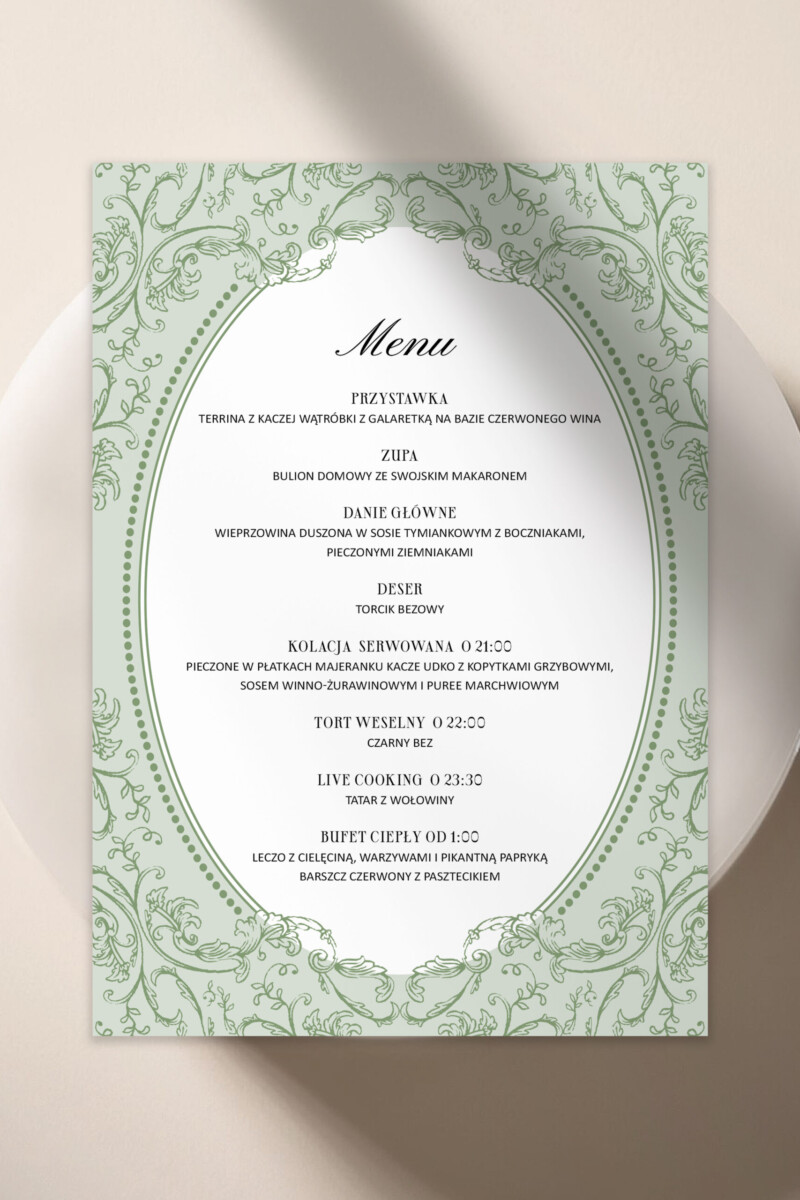 Menu VINTAGE