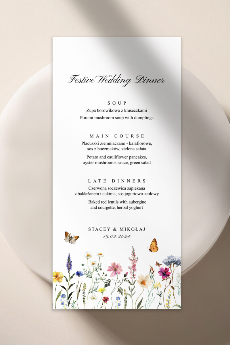 Menu FLOWERS