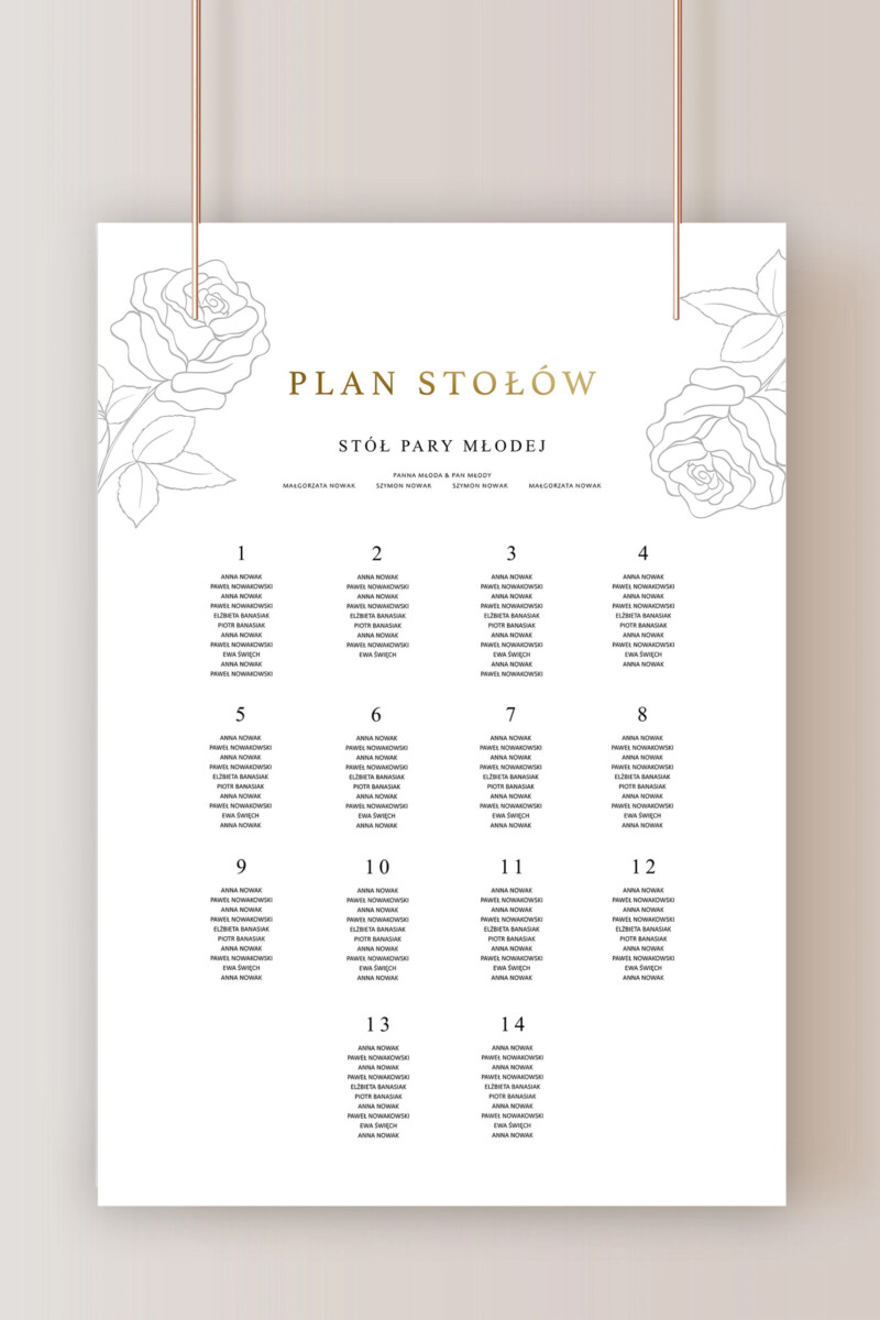 Plan Stołów PORTLAND