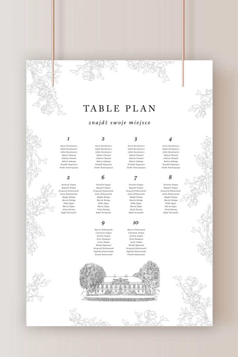Plan Stołów ALESSIA II
