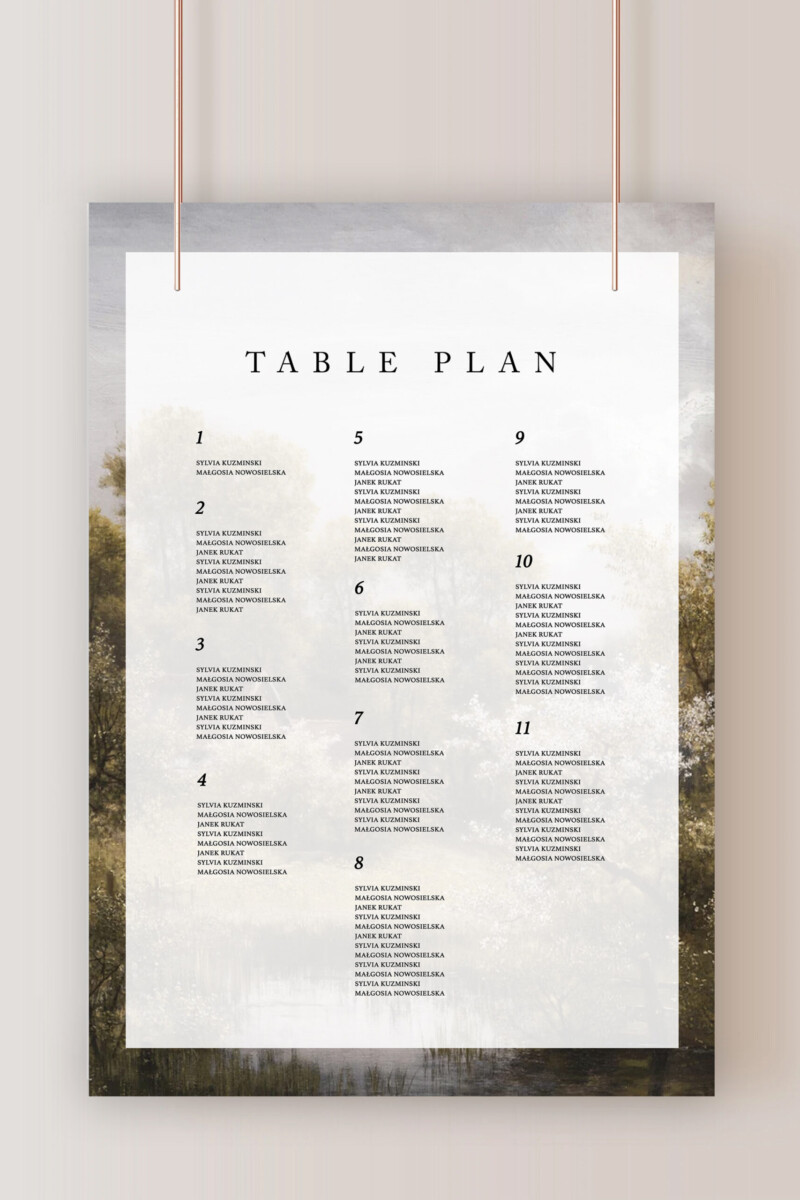 Plan Stołów JASMINE